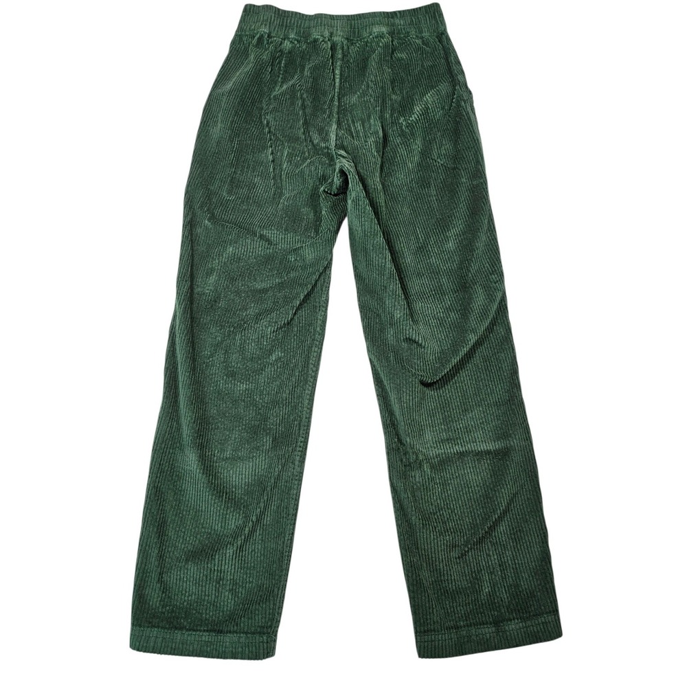 Pact Forest Green Organic Cotton Corduroy Straight Leg Utility Pants Womens Med - Picture 2 of 15